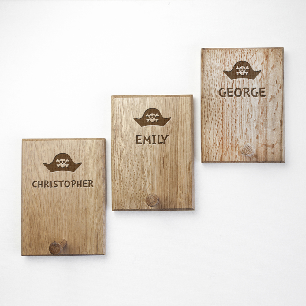 Personalised Pirate Hat Peg Hook Personalised Pirate Hat Peg Hook