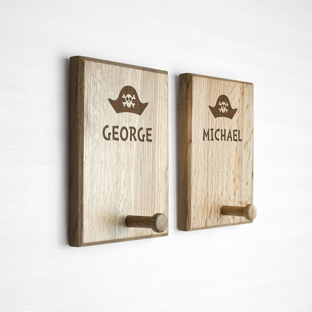 Personalised Pirate Hat Peg Hook Personalised Pirate Hat Peg Hook