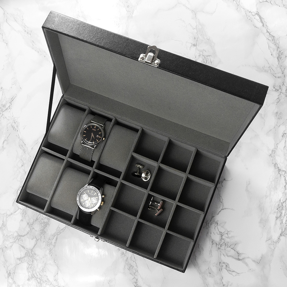 Personalised Watch & Cufflinks Box Personalised Watch & Cufflinks Box