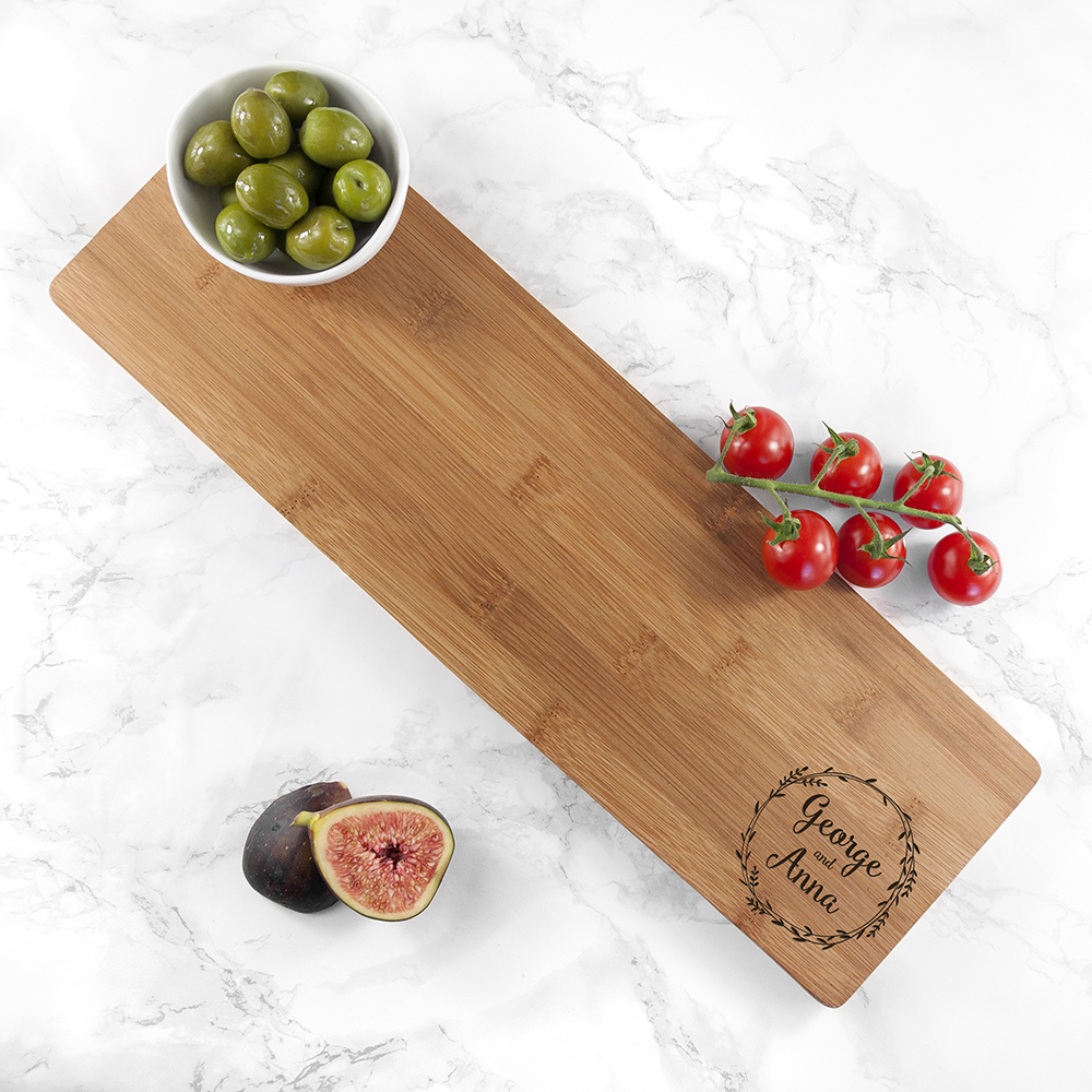Personalised Couple’s Wreath Serving Board Personalised Couple's Wreath Serving Board