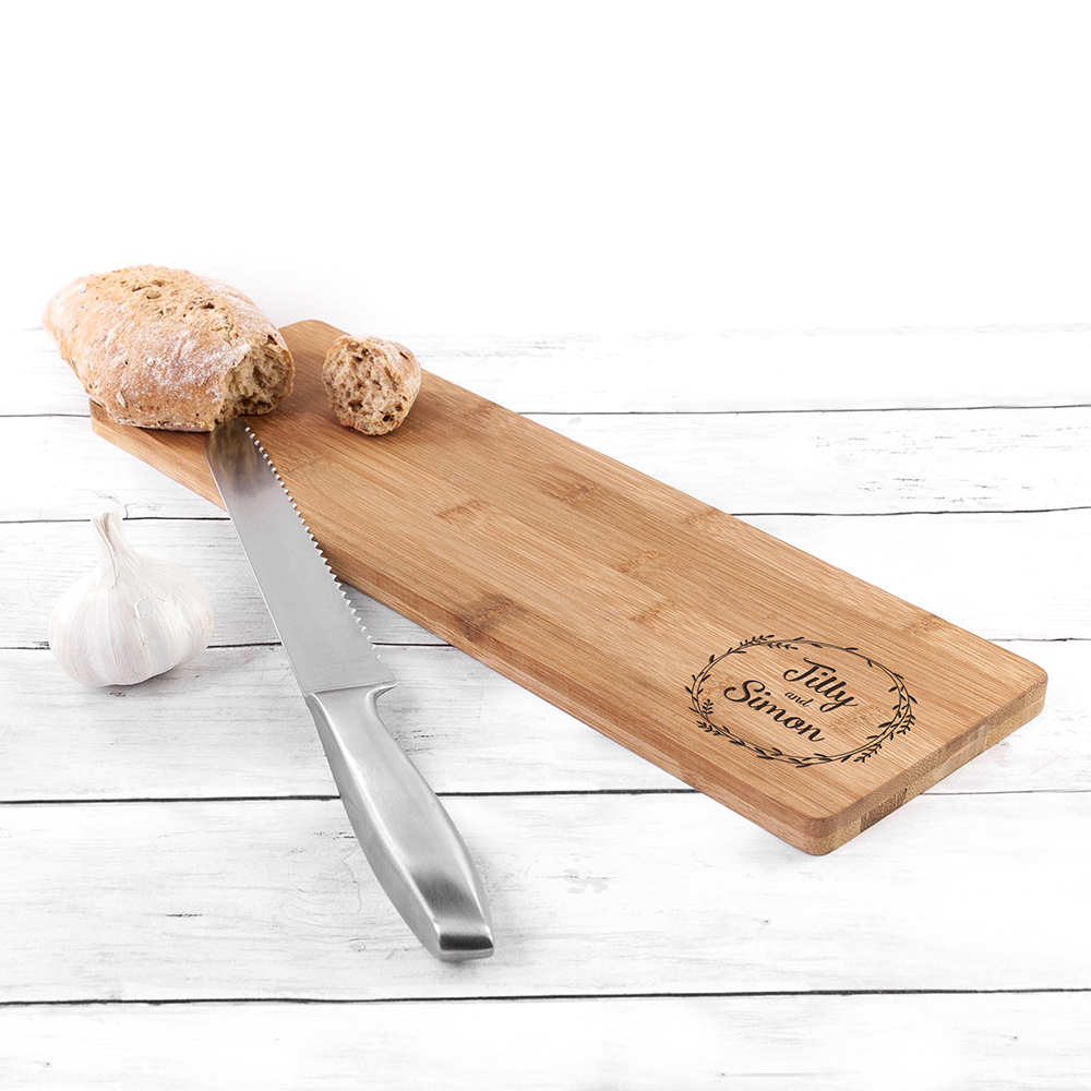 Personalised Couple’s Wreath Serving Board Personalised Couple's Wreath Serving Board