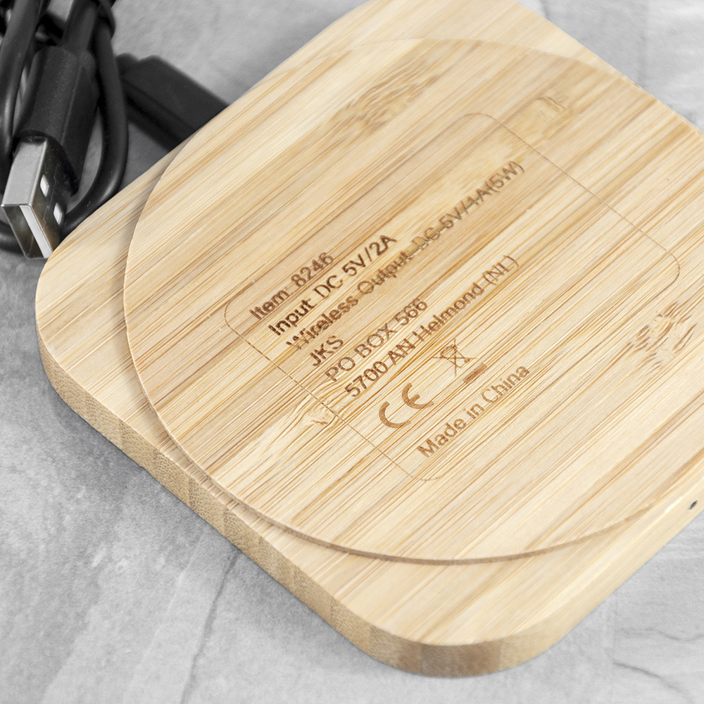 Personalised Bamboo Wireless Charger Personalised Bamboo Wireless Charger