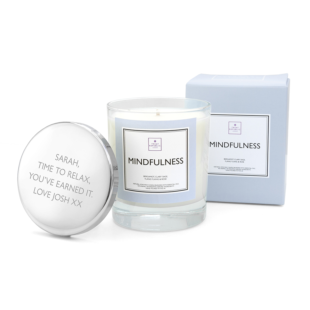 Personalised Mindfulness Scented Candle Treat Republic Personalised Mindfulness Scented Candle
