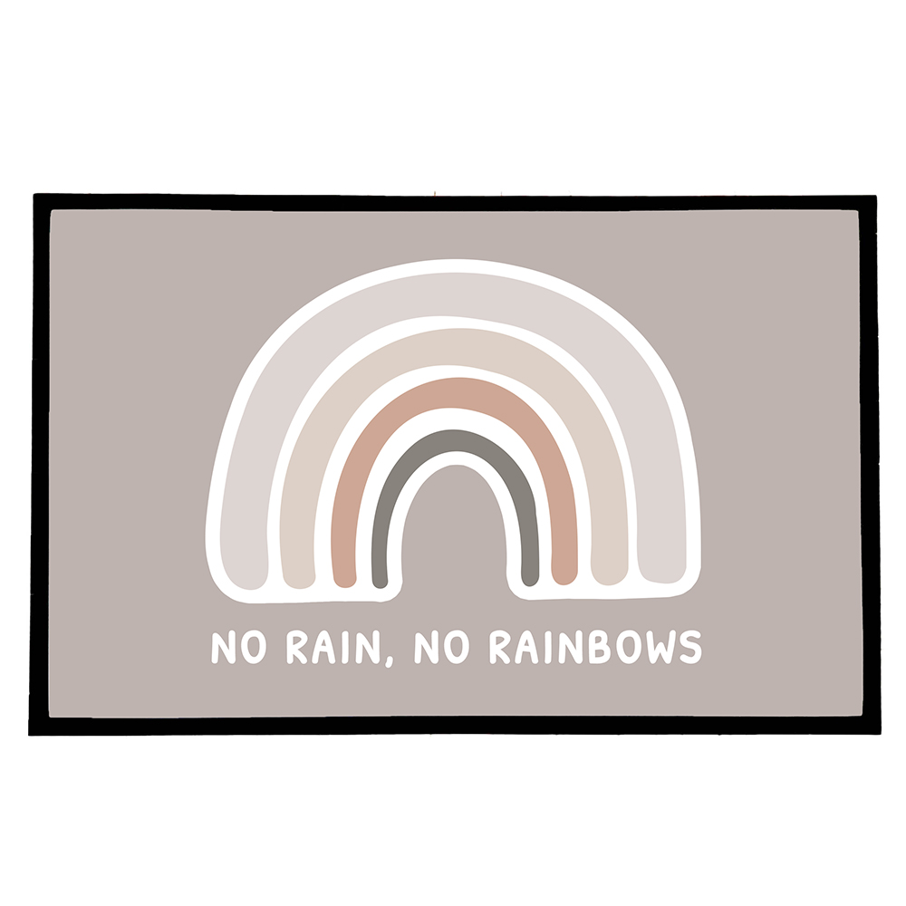 Personalised Neutral Rainbow Doormat Personalised Neutral Rainbow Doormat