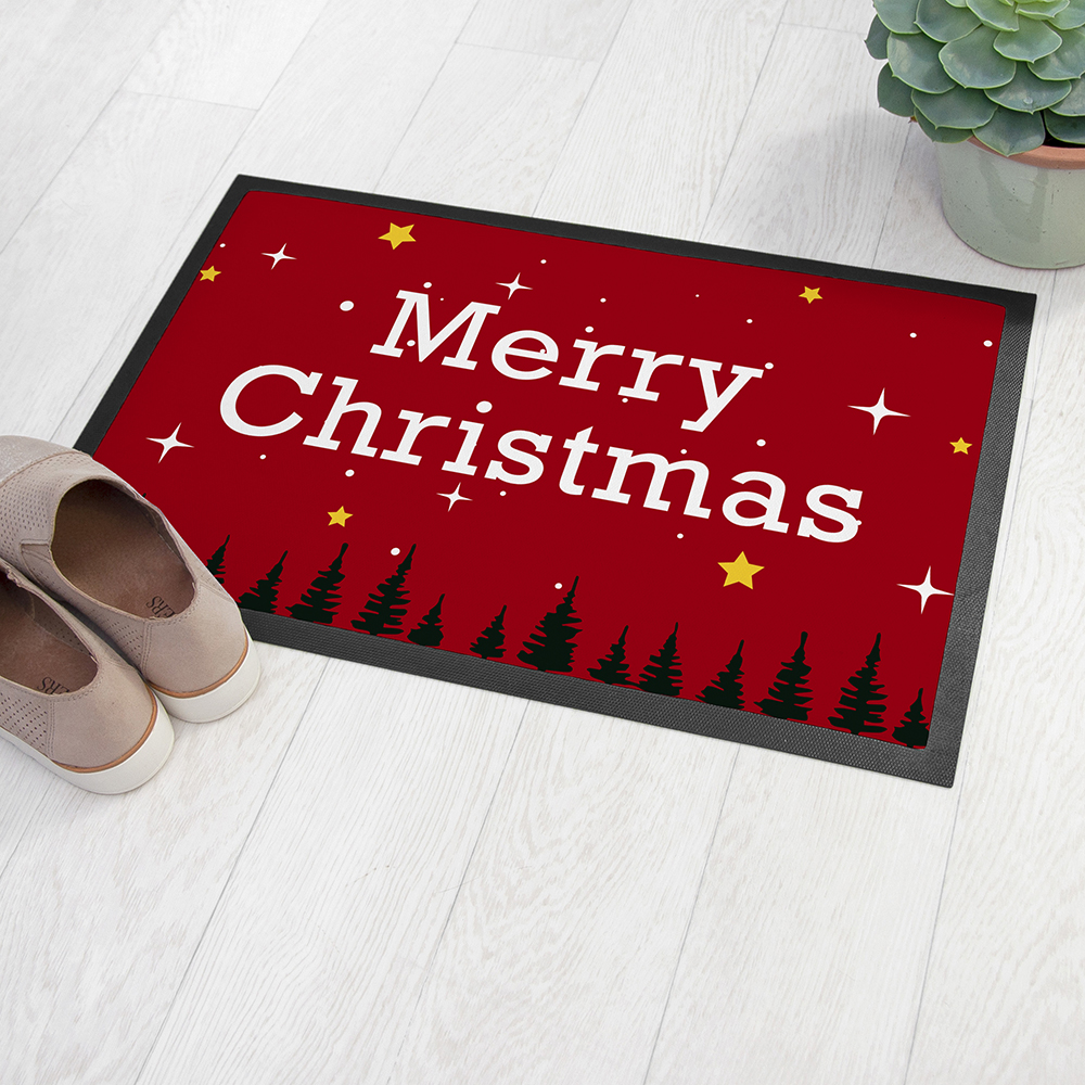 Personalised Christmas Scene Doormat Personalised Christmas Scene Doormat