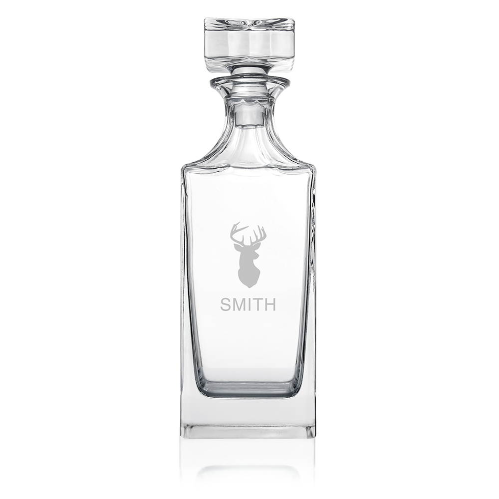 Personalised Timeless Stag Square Decanter Personalised Timeless Stag Square Decanter