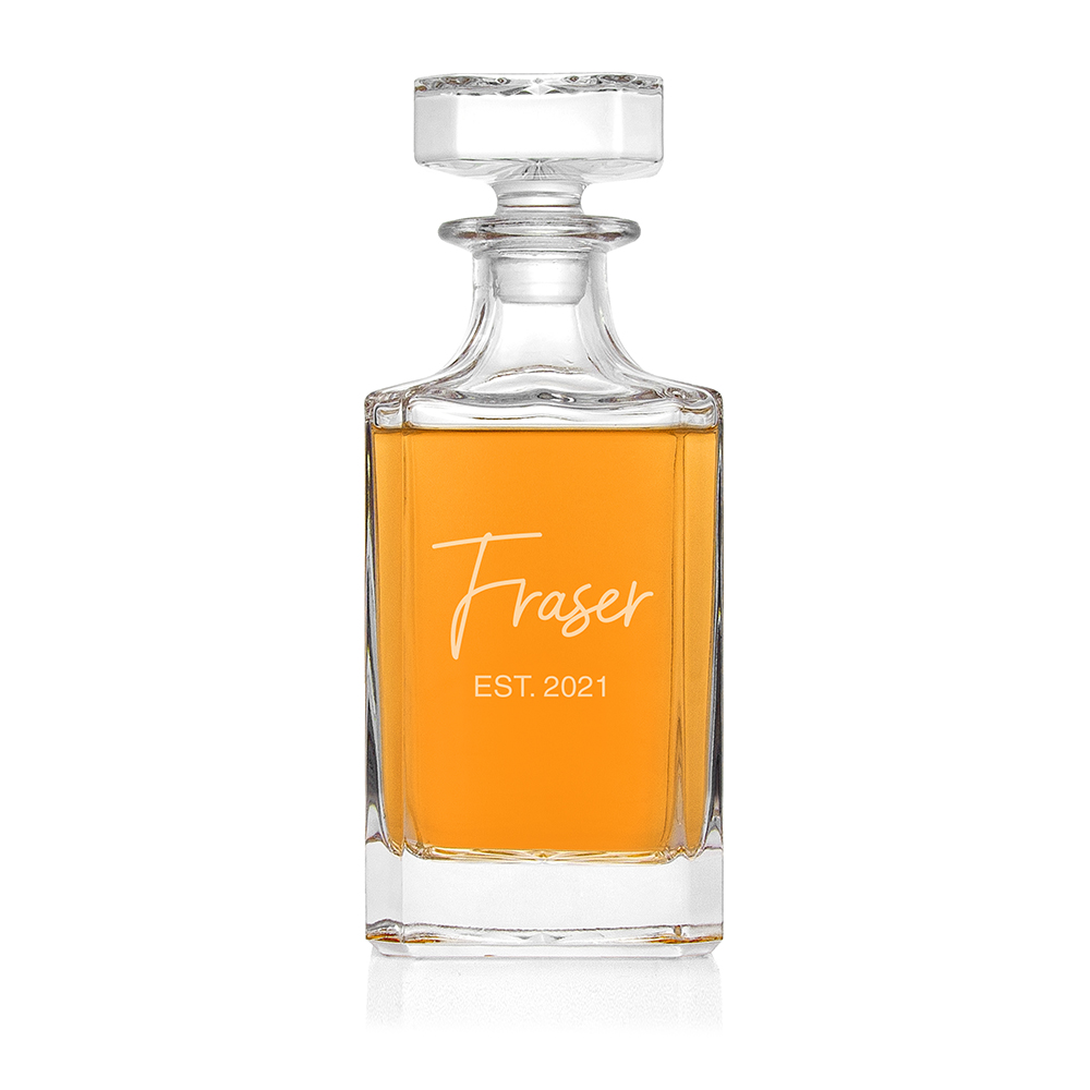 Personalised Classic Signature Square Decanter Personalised Classic Signature Square Decanter