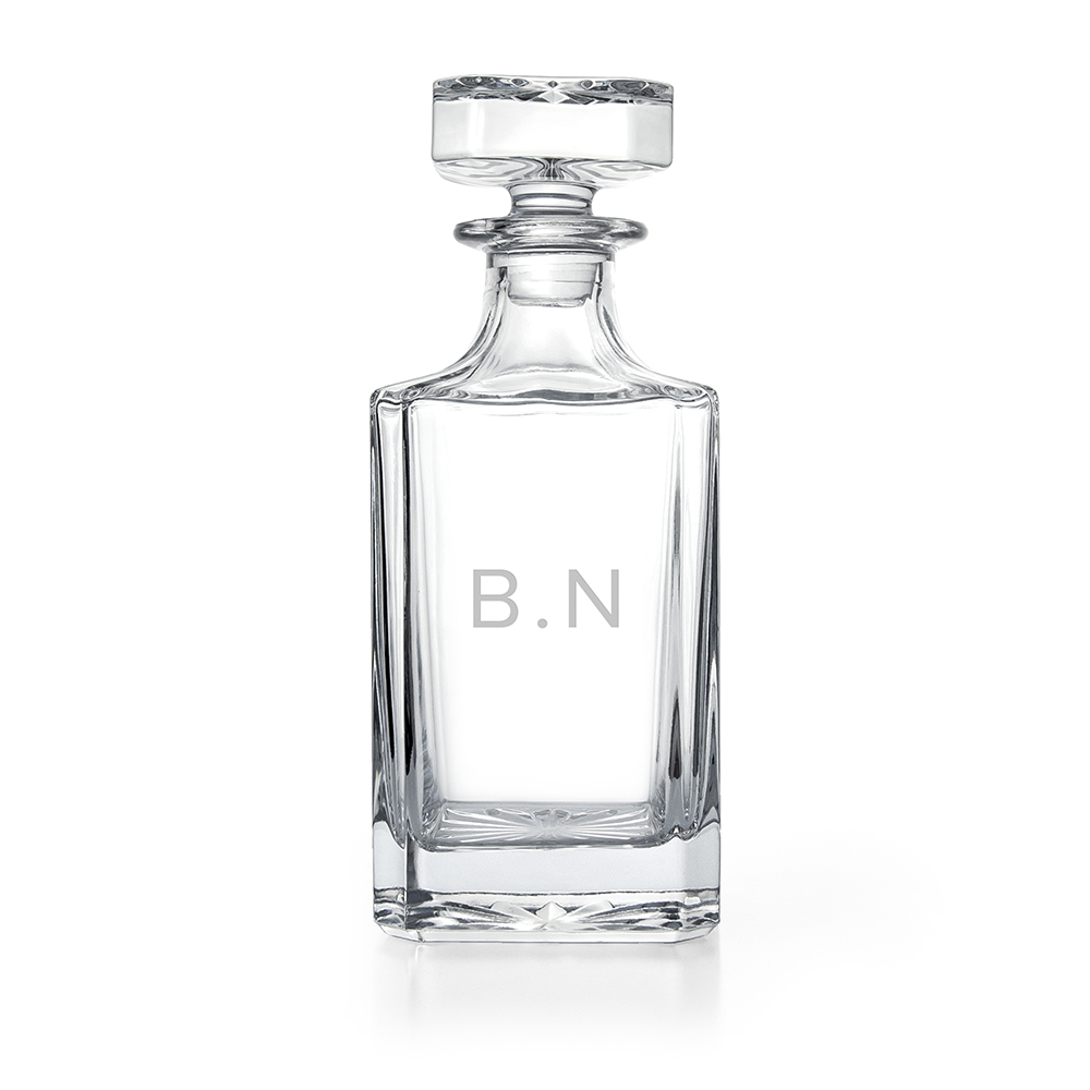 Personalised Classic Initials Square Decanter Personalised Classic Initials Square Decanter