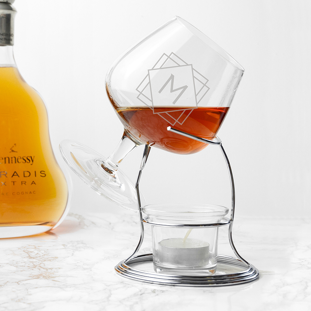 Personalised Luxury Monogram Brandy Warmer Set Personalised Luxury Monogram Brandy Warmer Set