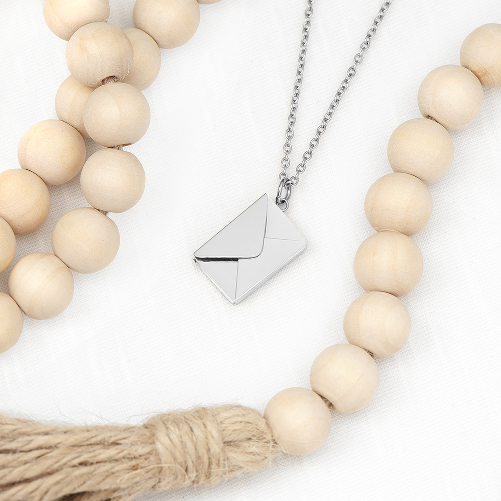 Personalised Secret Message Envelope Necklace Personalised Secret Message Envelope Necklace