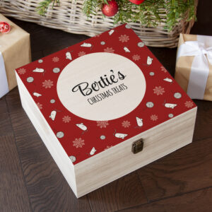 Personalised Cat Treats Christmas Box