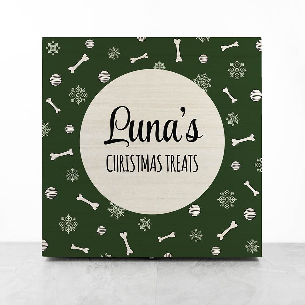 Personalised Dog Treats Christmas Box Personalised Dog Treats Christmas Box
