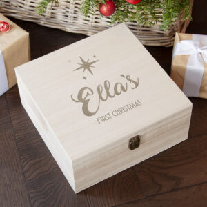 Personalised Minimalist Engraved Christmas Box