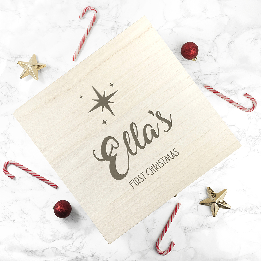 Personalised Minimalist Engraved Christmas Box Personalised Minimalist Engraved Christmas Box
