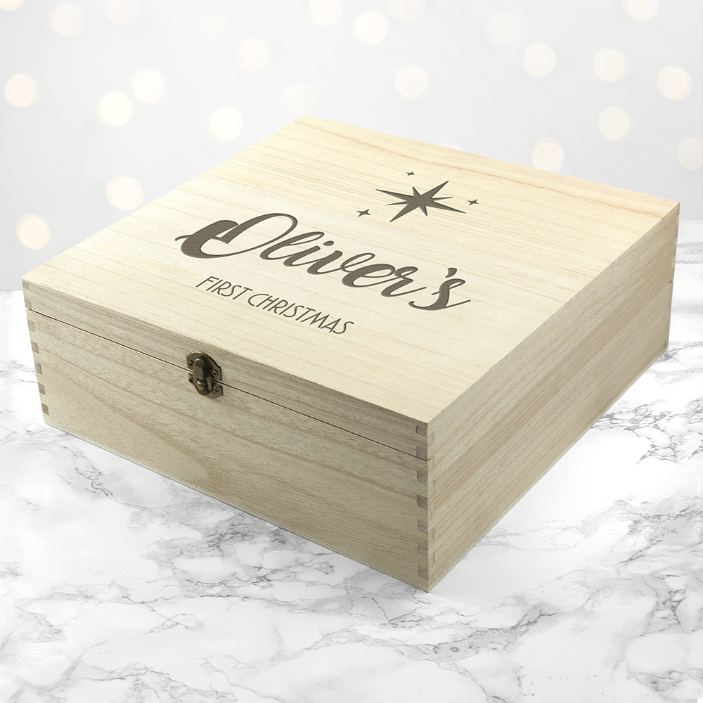 Personalised Minimalist Engraved Christmas Box Personalised Minimalist Engraved Christmas Box