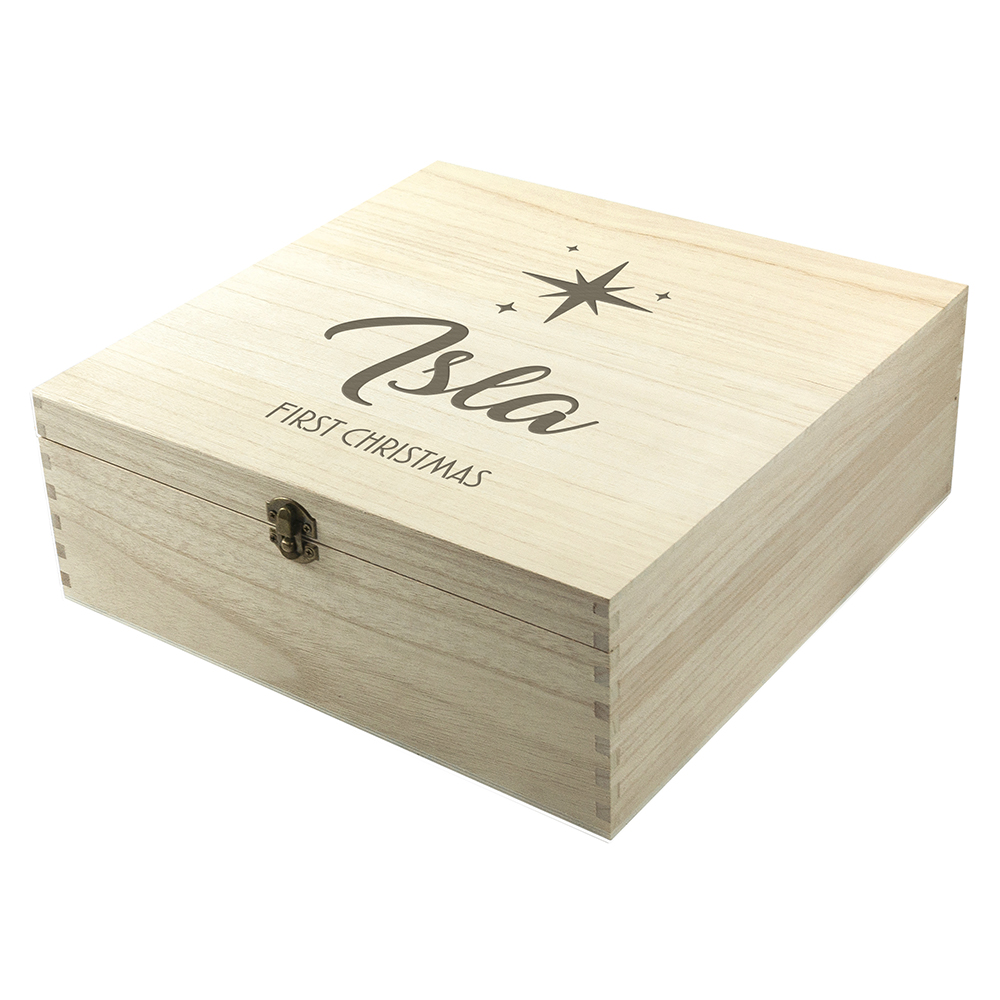 Personalised Minimalist Engraved Christmas Box Personalised Minimalist Engraved Christmas Box
