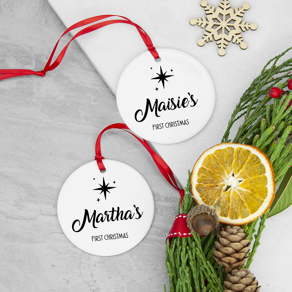 Personalised Minimalist Christmas Icon Ornament Personalised Minimalist Christmas Icon Ornament