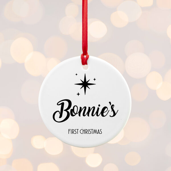 Personalised Minimalist Christmas Icon Ornament