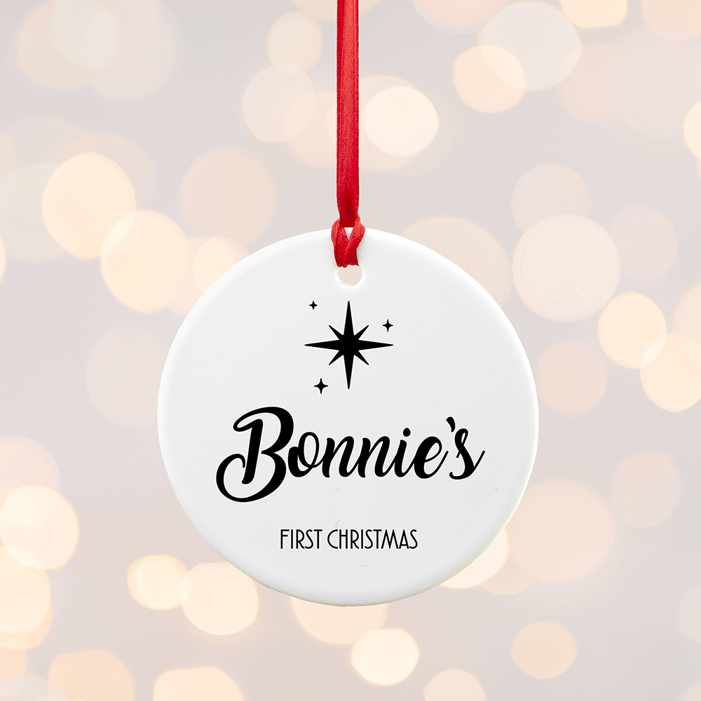 Personalised Minimalist Christmas Icon Ornament Personalised Minimalist Christmas Icon Ornament