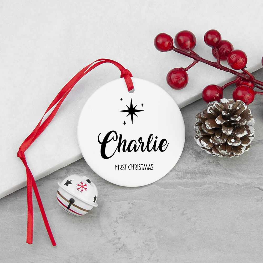 Personalised Minimalist Christmas Icon Ornament Personalised Minimalist Christmas Icon Ornament
