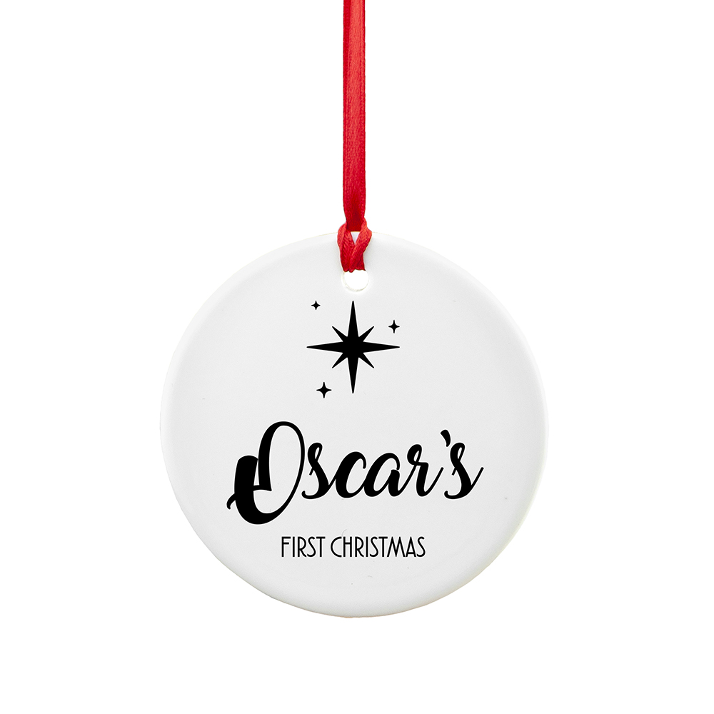 Personalised Minimalist Christmas Icon Ornament Personalised Minimalist Christmas Icon Ornament