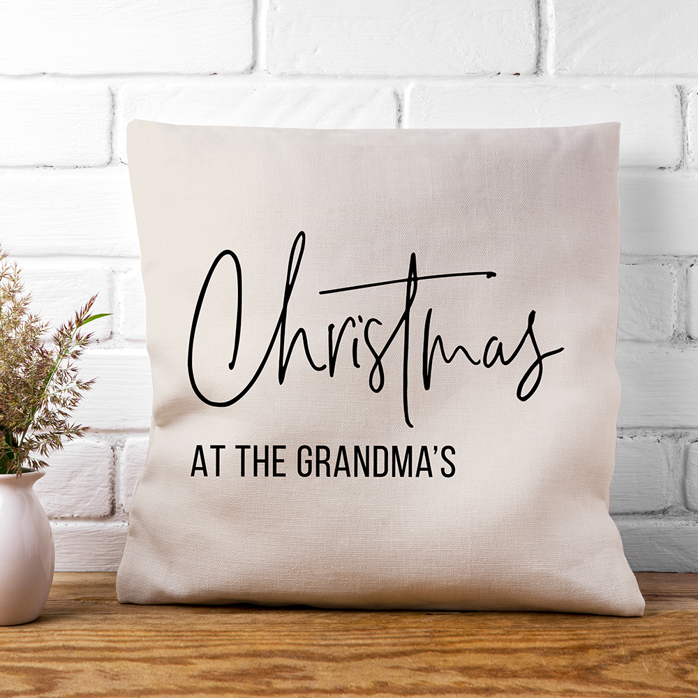 Personalised Christmas at the X Cushion Cover Personalised Christmas at the X Cushion Cover