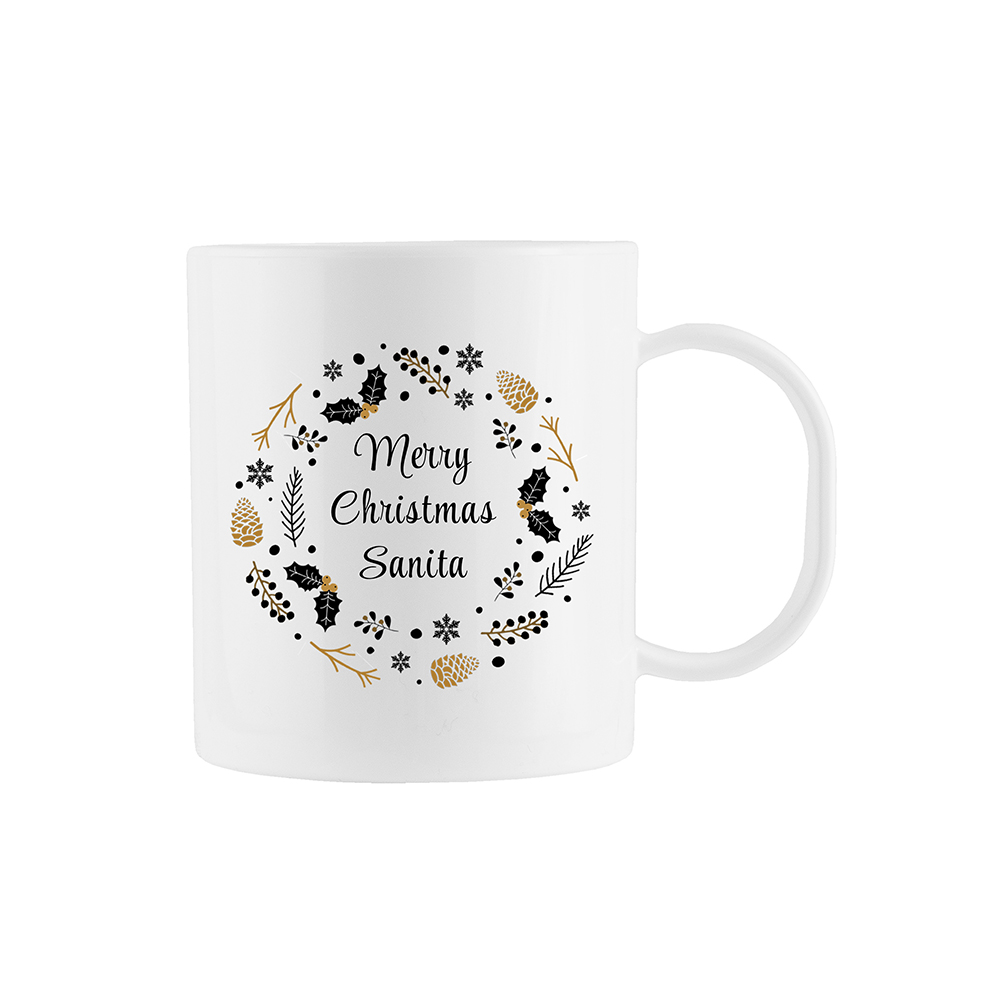 Personalised Nordic Botanical White Mug Personalised Nordic Botanical White Mug