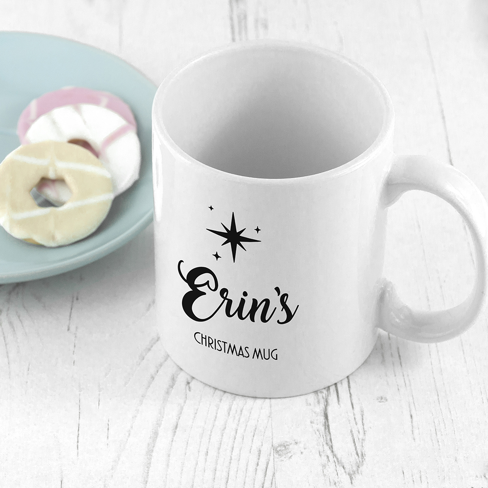 Personalised Minimalist Christmas Icon White Mug Personalised Minimalist Christmas Icon White Mug