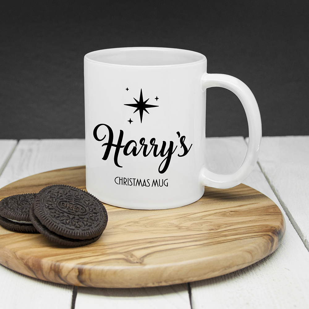 Personalised Minimalist Christmas Icon White Mug Personalised Minimalist Christmas Icon White Mug