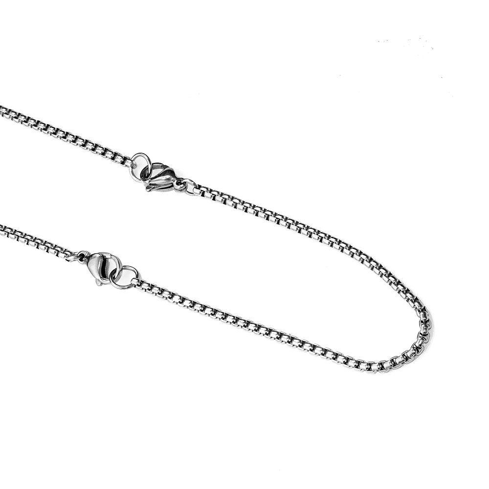 Personalised Men’s Snowflake Obsidian Dog Tag Necklace Personalised Men's Snowflake Obsidian Dog Tag Necklace