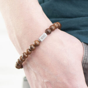 Personalised Mens Wooden Bracelet Personalised Mens Wooden Bracelet