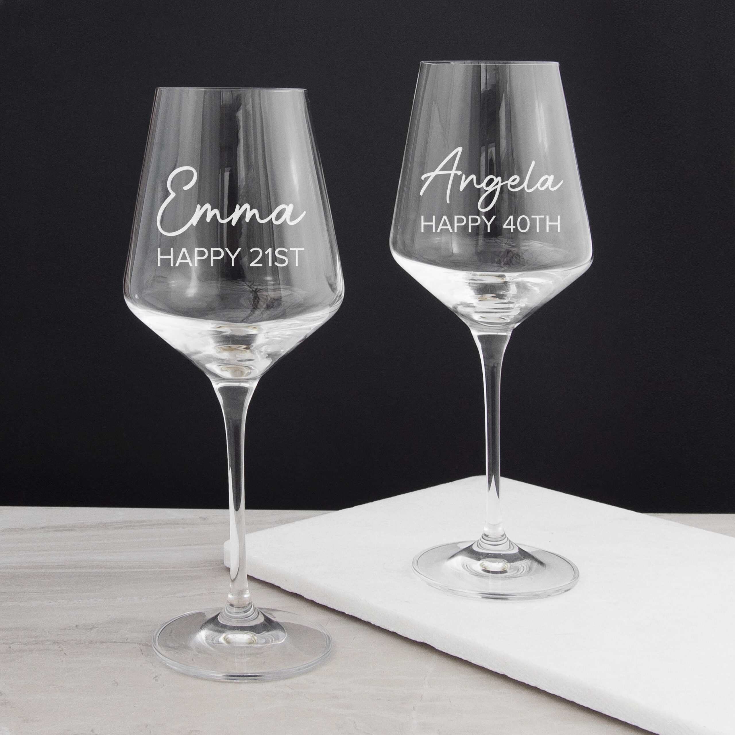 Personlaised Birthday Wine Glass Personlaised Birthday Wine Glass