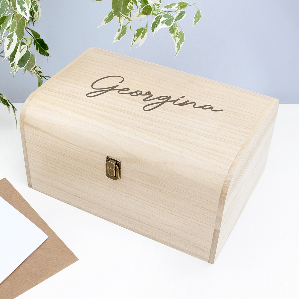 Personalised Engraved Name Keepsake Chest Personalised Engraved Name Keepsake Chest