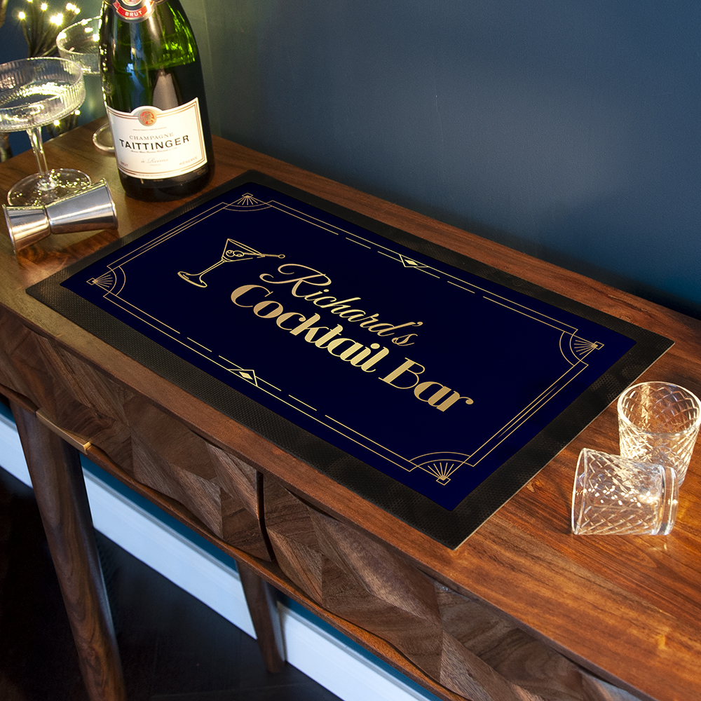 Personalised Stylish Cocktail Bar Mat Personalised Stylish Cocktail Bar Mat
