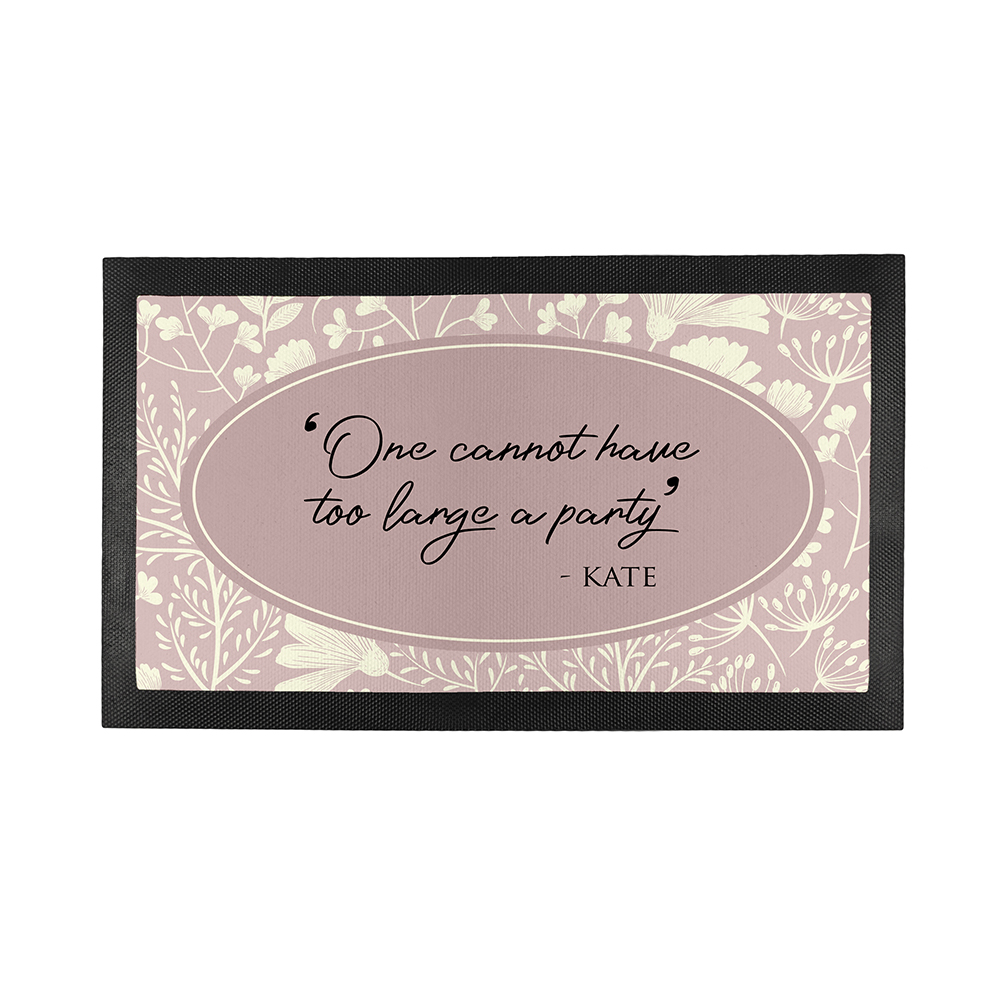 Personalised Classic Floral Quote Bar Mat Personalised Classic Floral Quote Bar Mat