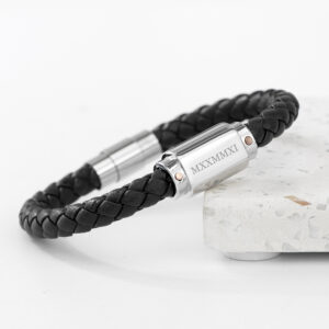 Personalised Men’s Roman Numerals Luxury Brown Leather Bracelet Personalised Men's Roman Numerals Luxury Brown Leather Bracelet