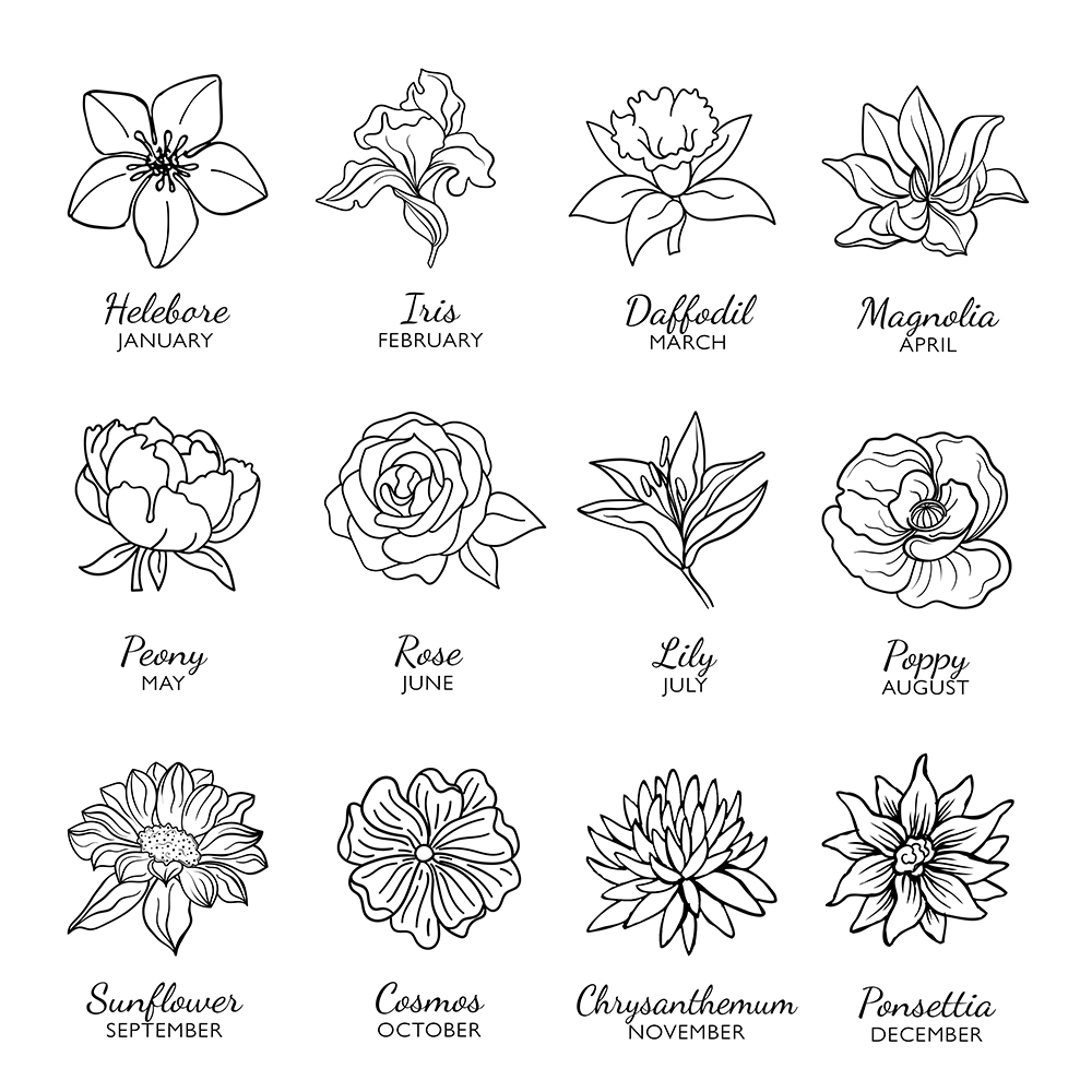 Personalised Silver Heart Birth Flower Compact Mirror Personalised Silver Heart Birth Flower Compact Mirror