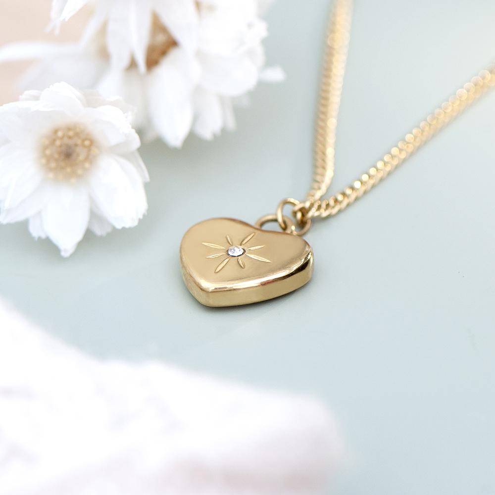 Personalised Celestial Heart Pendant and Necklace Personalised Celestial Heart Pendant and Necklace
