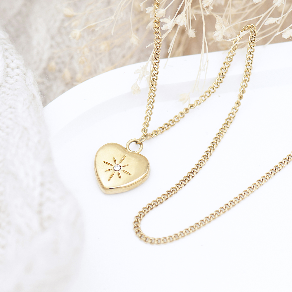 Personalised Celestial Heart Pendant and Necklace Personalised Celestial Heart Pendant and Necklace
