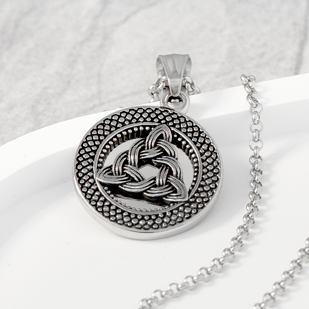 Personalised Men's Celtic Trinity Pendant Necklace