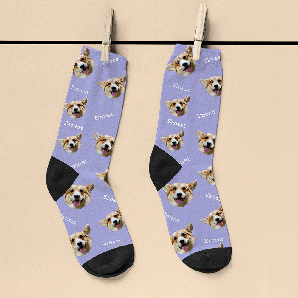 Personalised Pet Face Socks Personalised Pet Face Socks