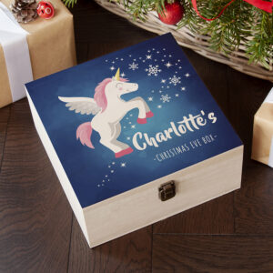 Personalised Baby Unicorn Christmas Eve Box – Medium Personalised Baby Unicorn Christmas Eve Box - Medium