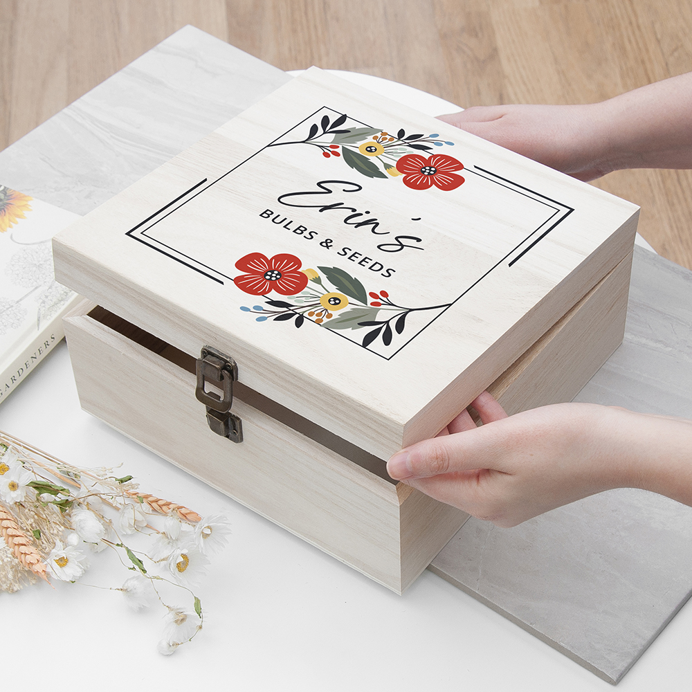 Personalised Floral Frame Accessories Box – Medium Personalised Floral Frame Accessories Box - Medium
