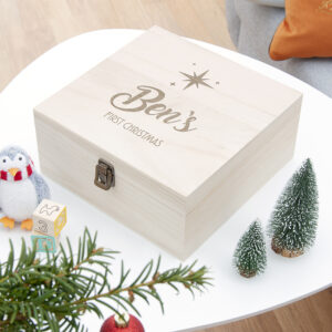 Minimalist Engraved Christmas Box - Medium