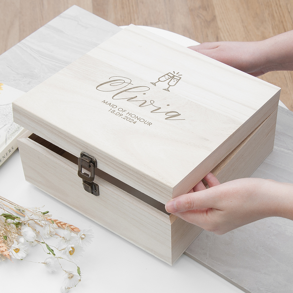 Personalised Elegant Wedding Box - Medium