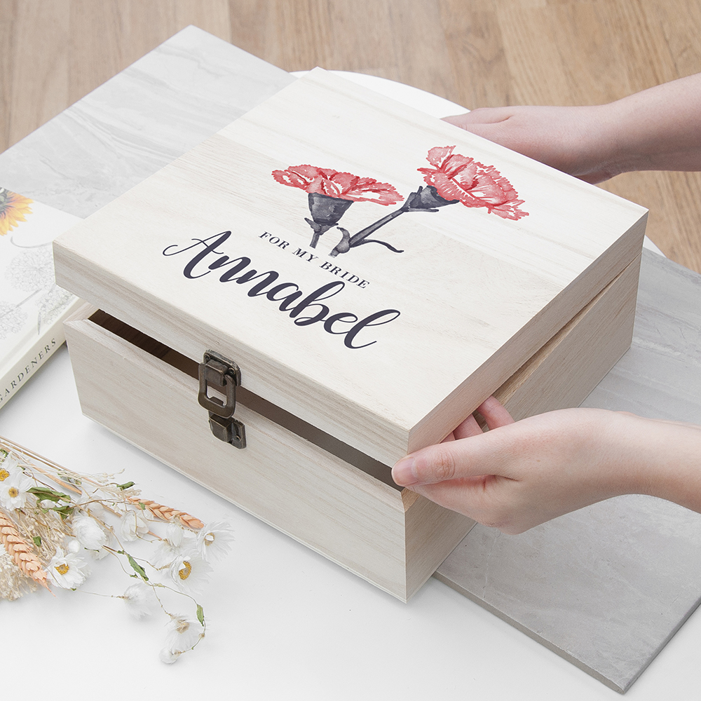 Personalised For My Bride on Our Wedding Day Box - Medium