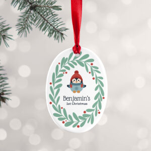 Personalised Baby Penguin 1st Christmas Decoration Personalised Baby Penguin 1st Christmas Decoration