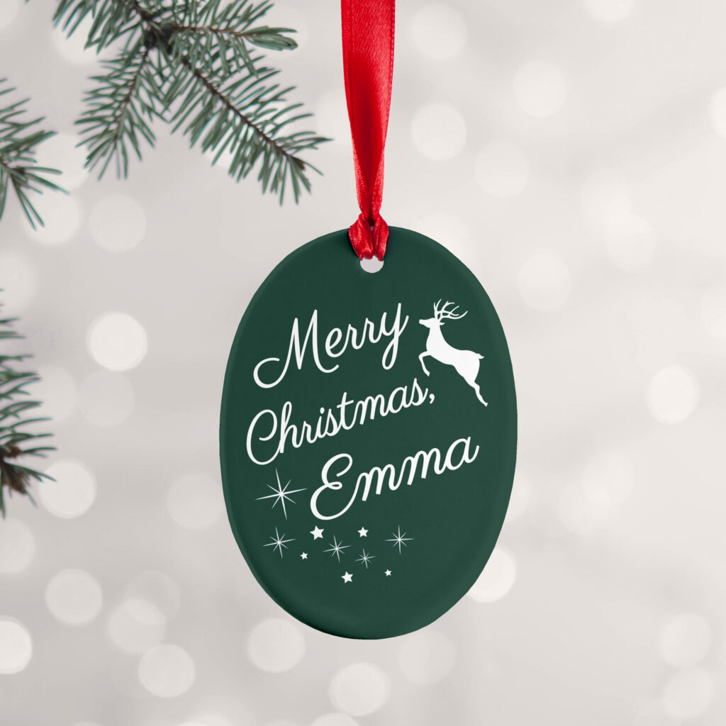 Personalised Merry Christmas Decoration