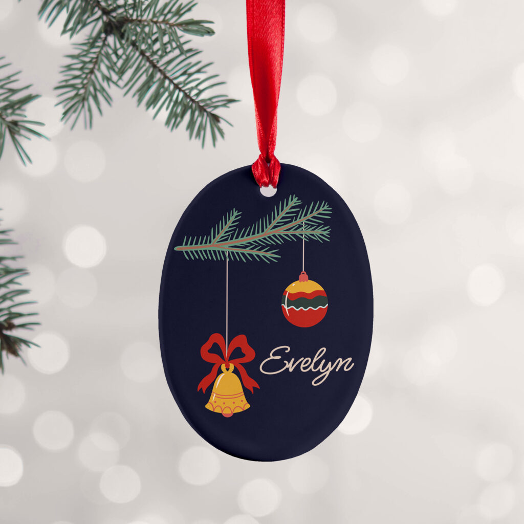 Personalised Christmas Tree Baubles Decoration
