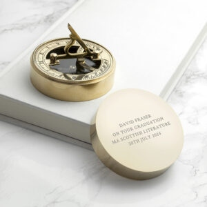 Personalised Graduation Brass Sundial Compass